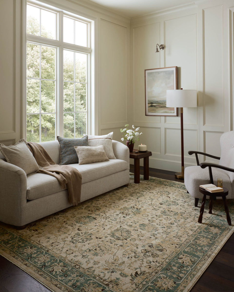 BRR-05 ANT. IVORY / BLUE | Loloi Rugs