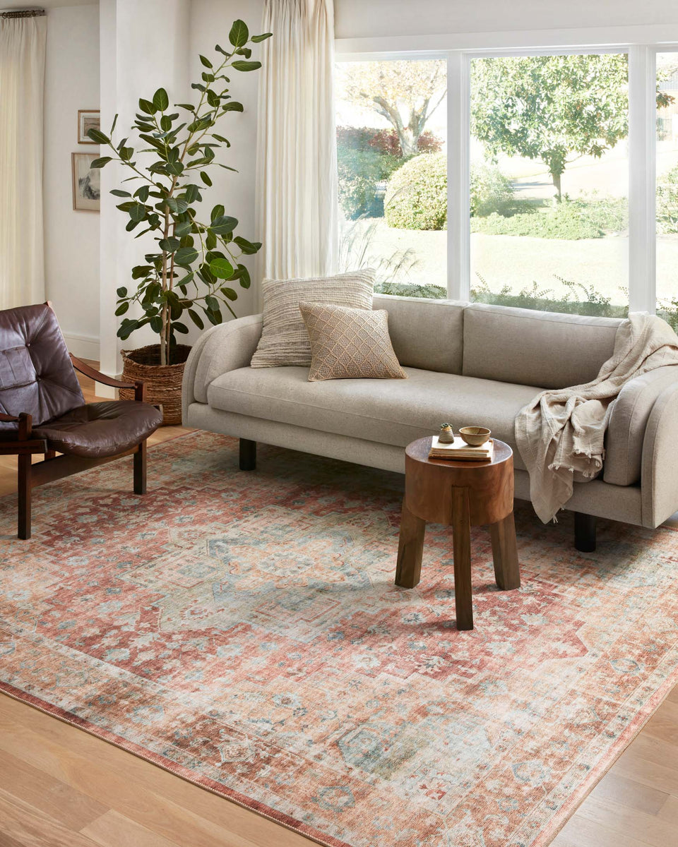 HEI-01 TERRACOTTA / AQUA | Loloi Rugs