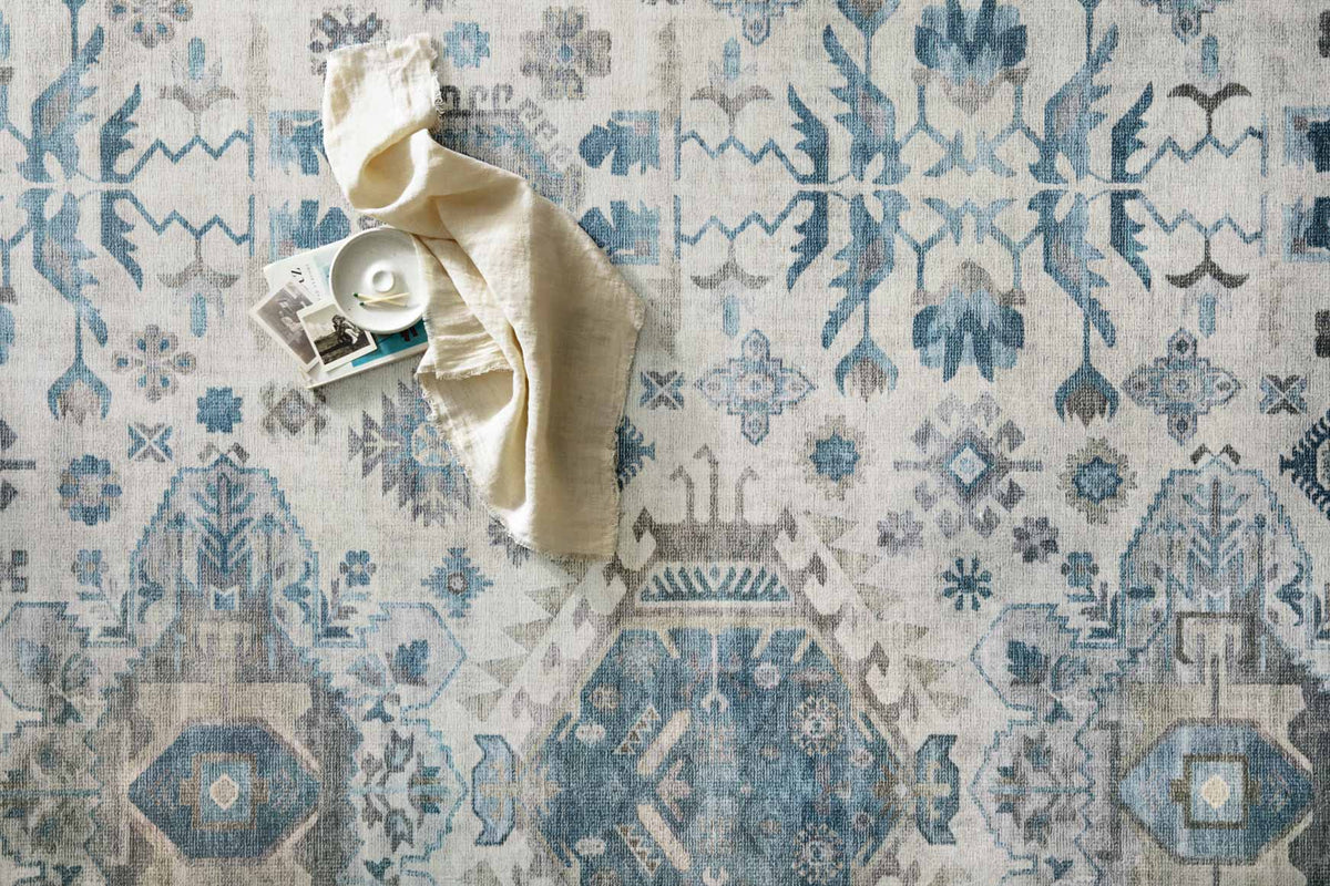 HEI-04 IVORY / OCEAN | Loloi Rugs