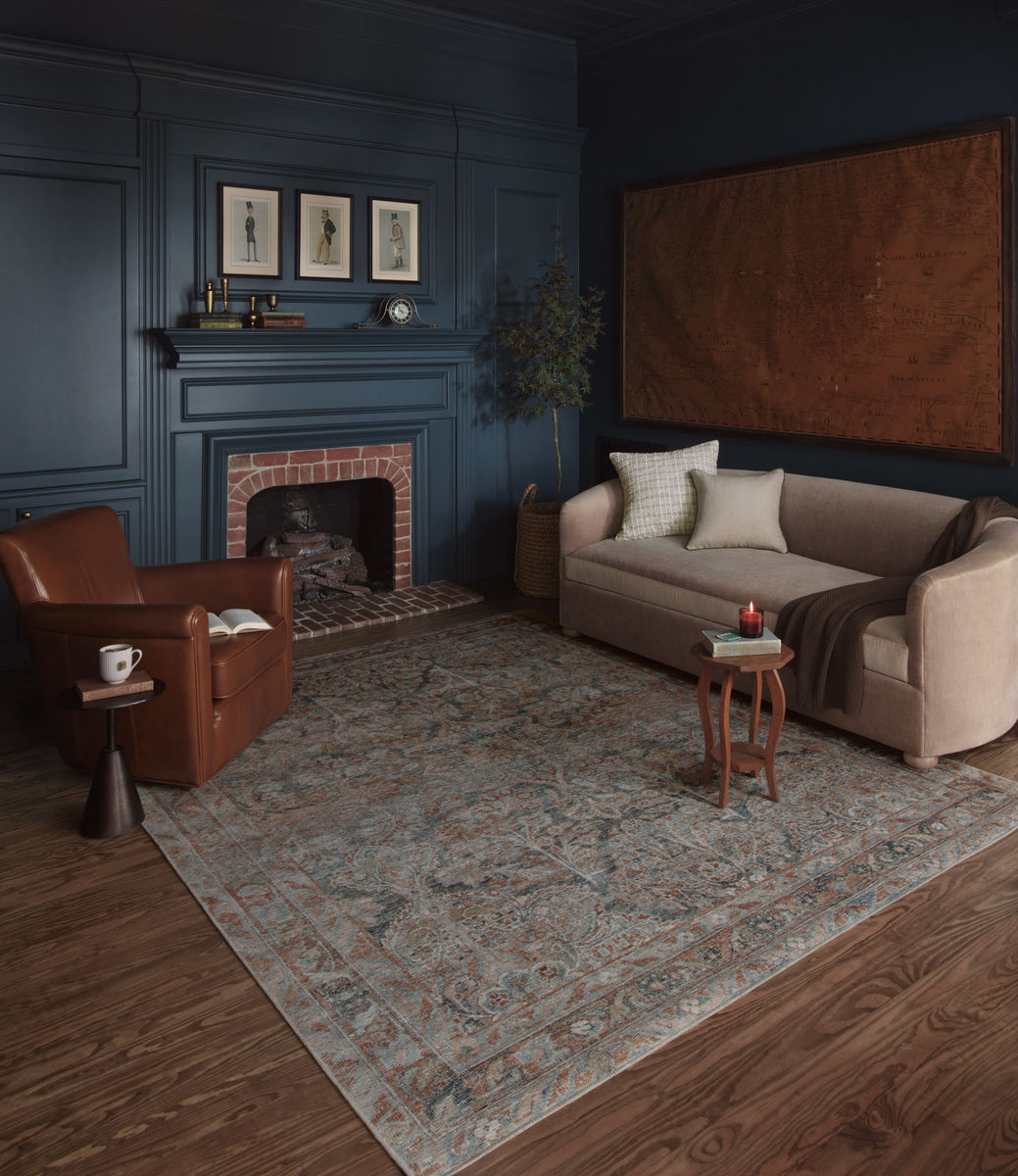 LEA-02 MH OCEAN / APRICOT | Loloi Rugs