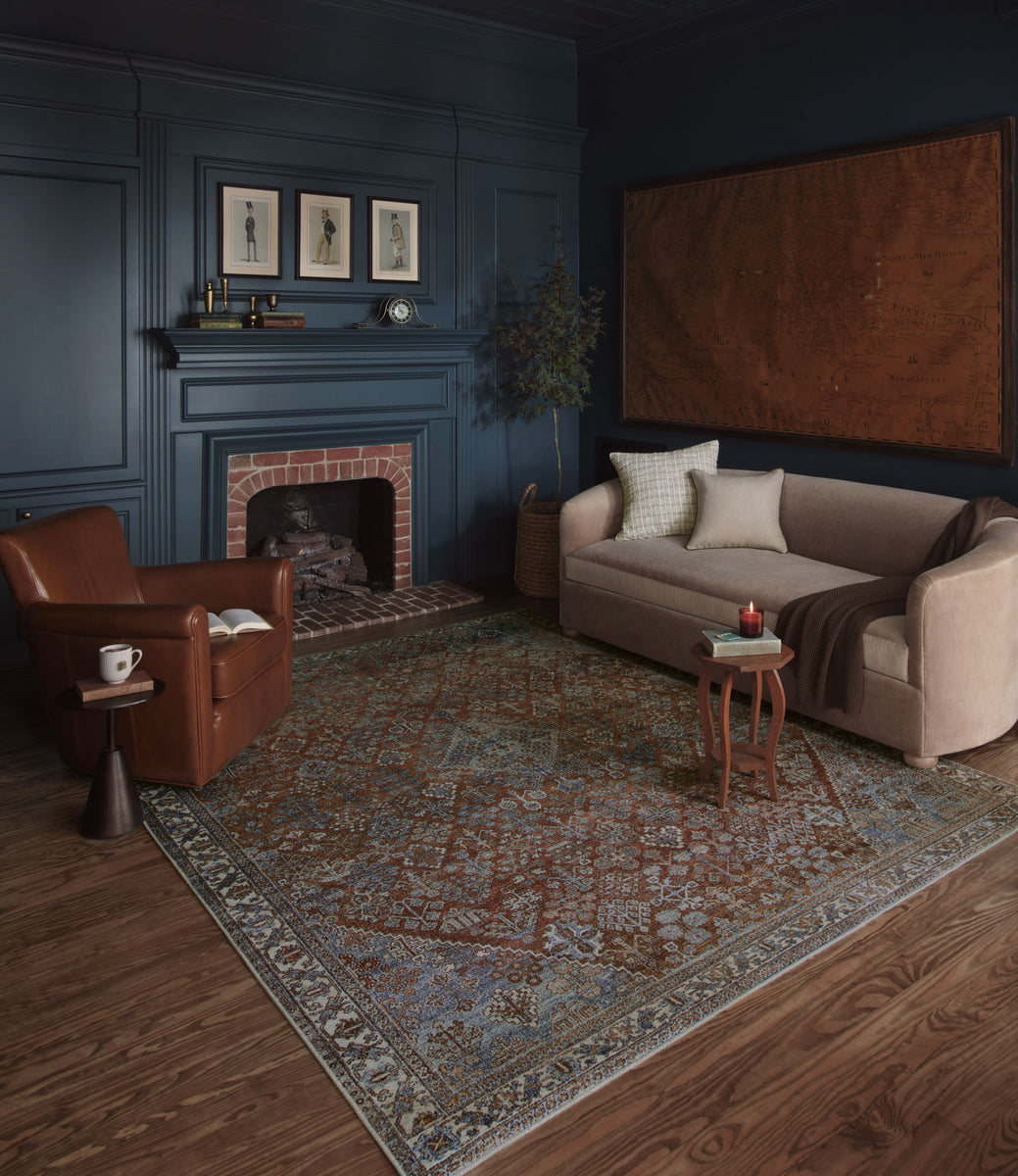 LEA-04 MH BRICK / SKY | Loloi Rugs