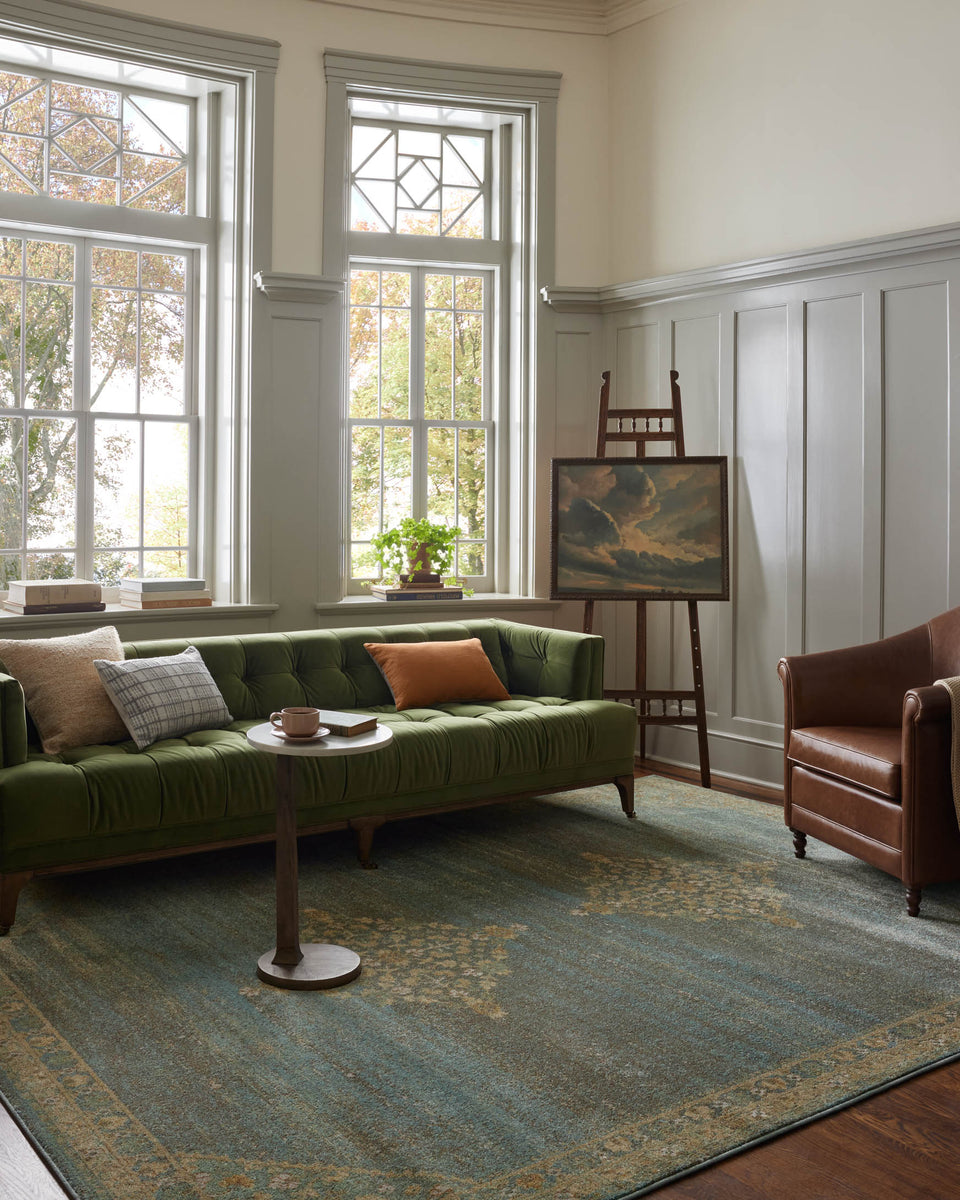 MOA-04 MH AQUA / WHEAT | Loloi Rugs