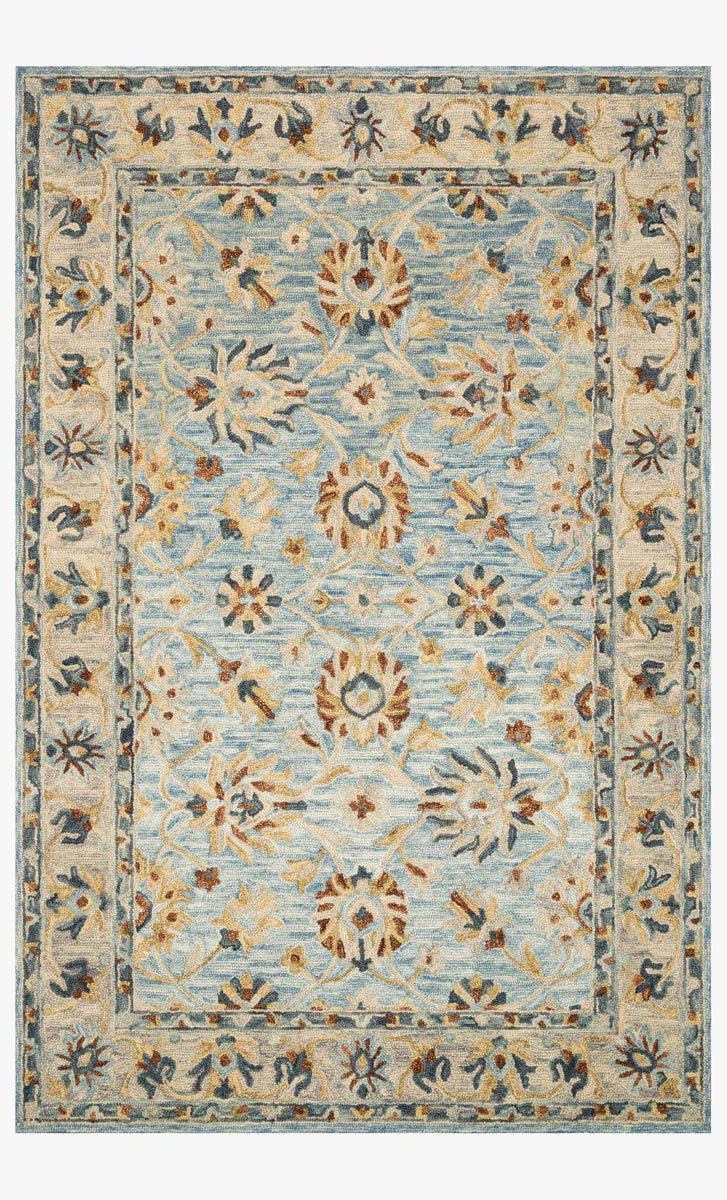 VK-18 LT. BLUE / NATURAL | Loloi Rugs