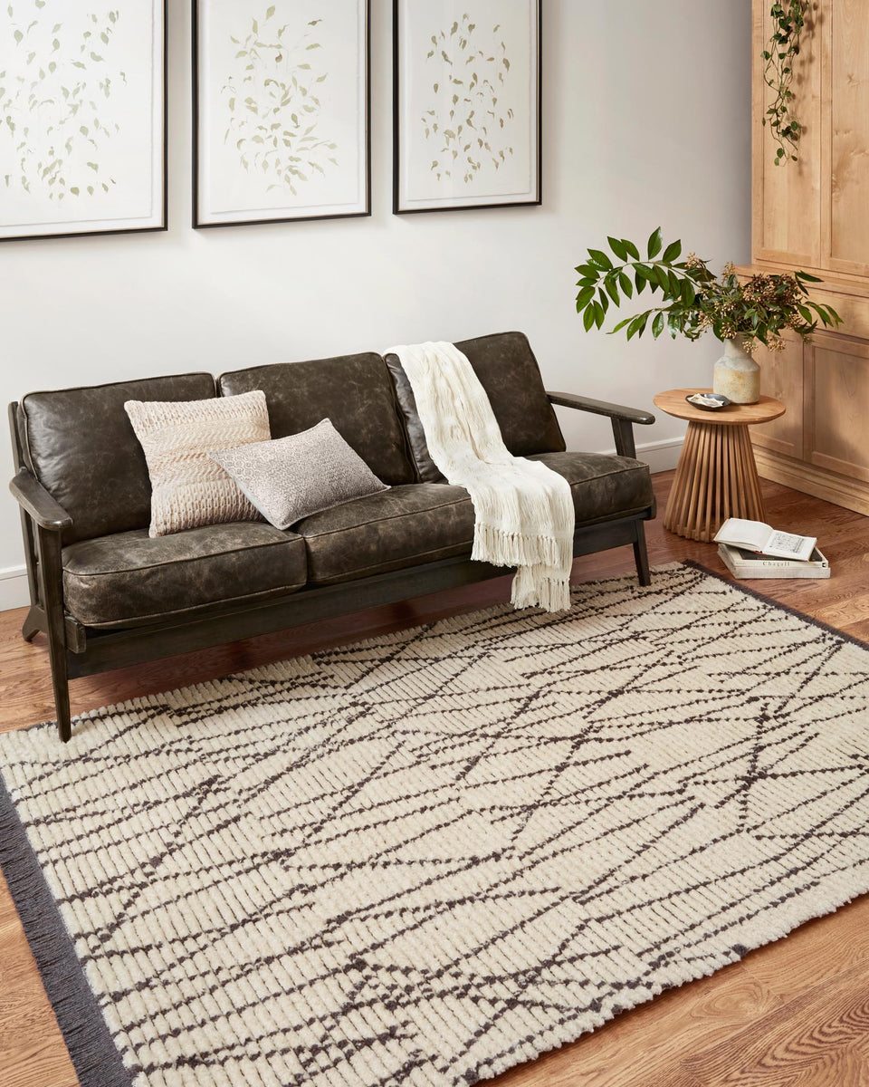 ALI-01 CJ CREAM / CHARCOAL | Loloi Rugs