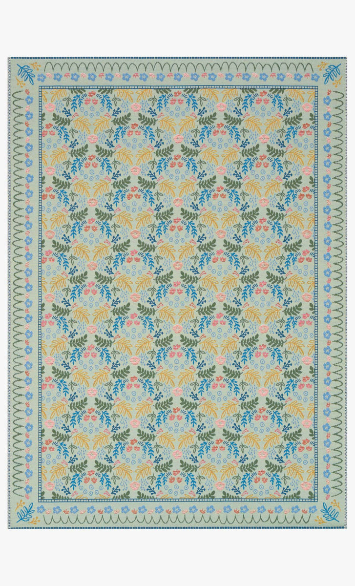 AME-02 RP TRELLIS GREEN | Loloi Rugs