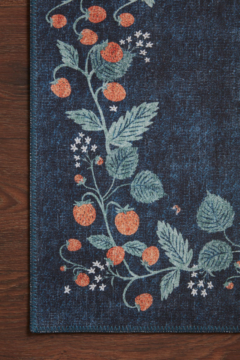 ATE-02 RP STRAWBERRIES NAVY | Loloi Rugs