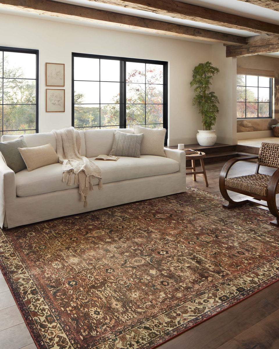 BAN-04 MH BRICK / IVORY | Loloi Rugs