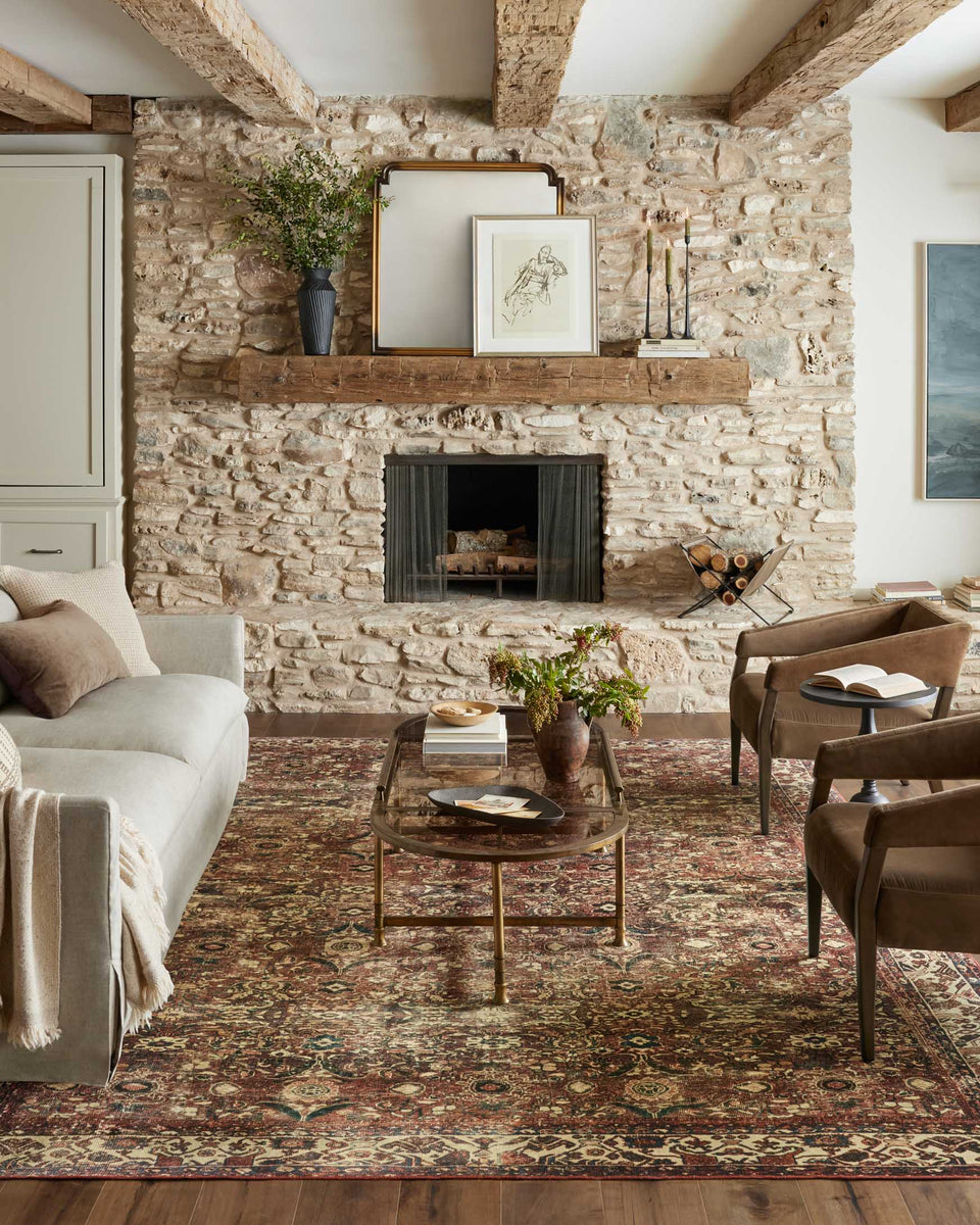 BAN-04 MH BRICK / IVORY | Loloi Rugs