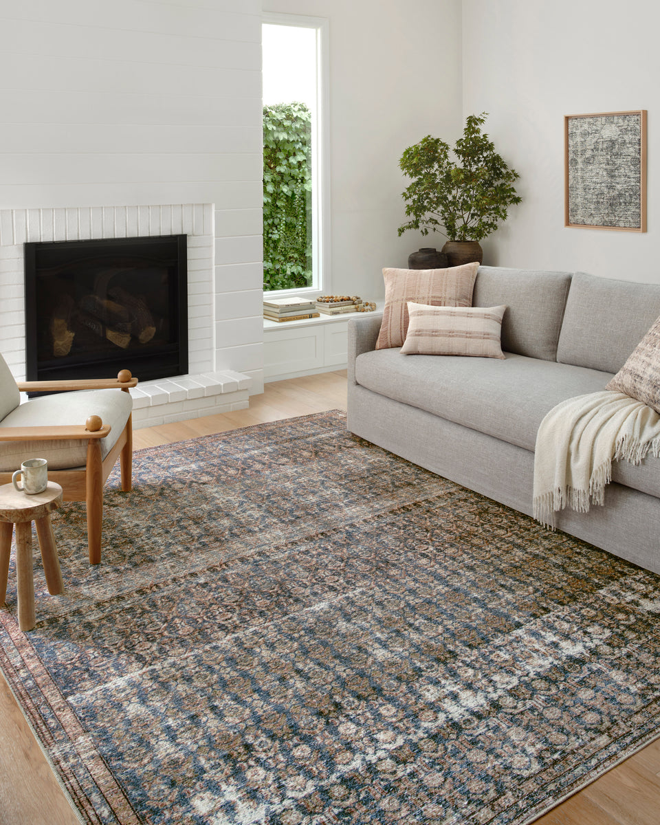 BIL-02 AL OCEAN / BRICK | Loloi Rugs