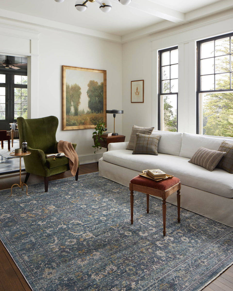 BRU-03 JS OCEAN / GOLD | Loloi Rugs