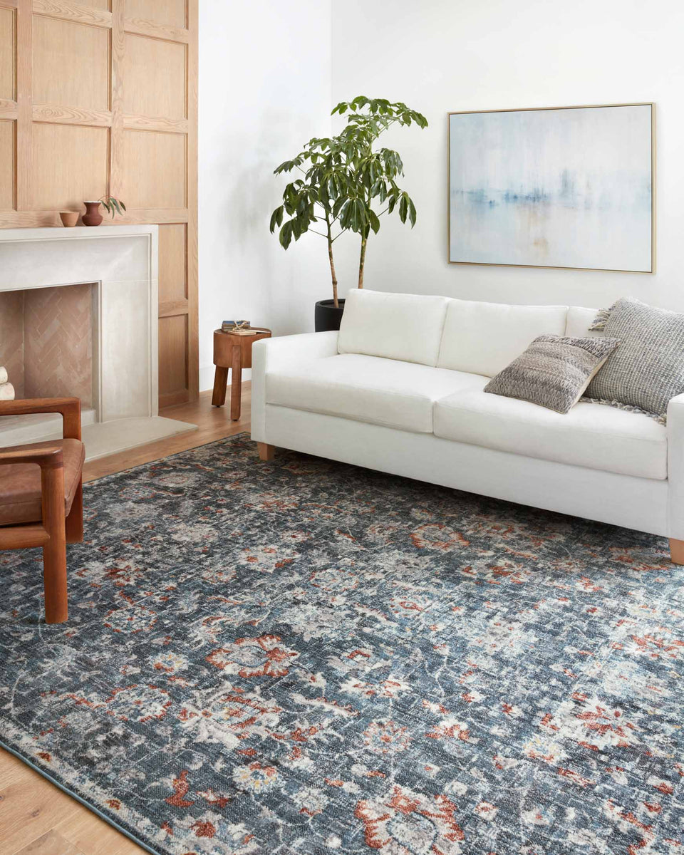 CSN-04 BLUE / RUST | Loloi Rugs