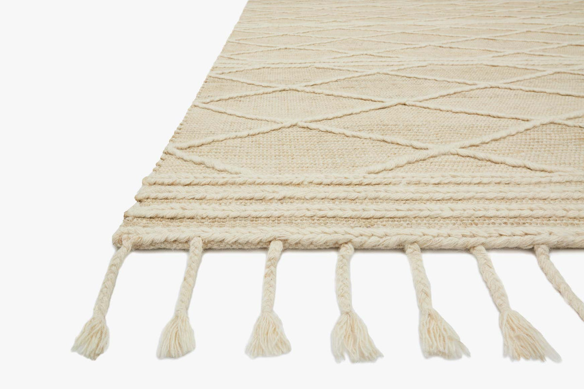 unico KAMIL(カミル)ラグ 100×140cm アイボリー CRA-01 MH IVORY / WHITE | Loloi Rugs