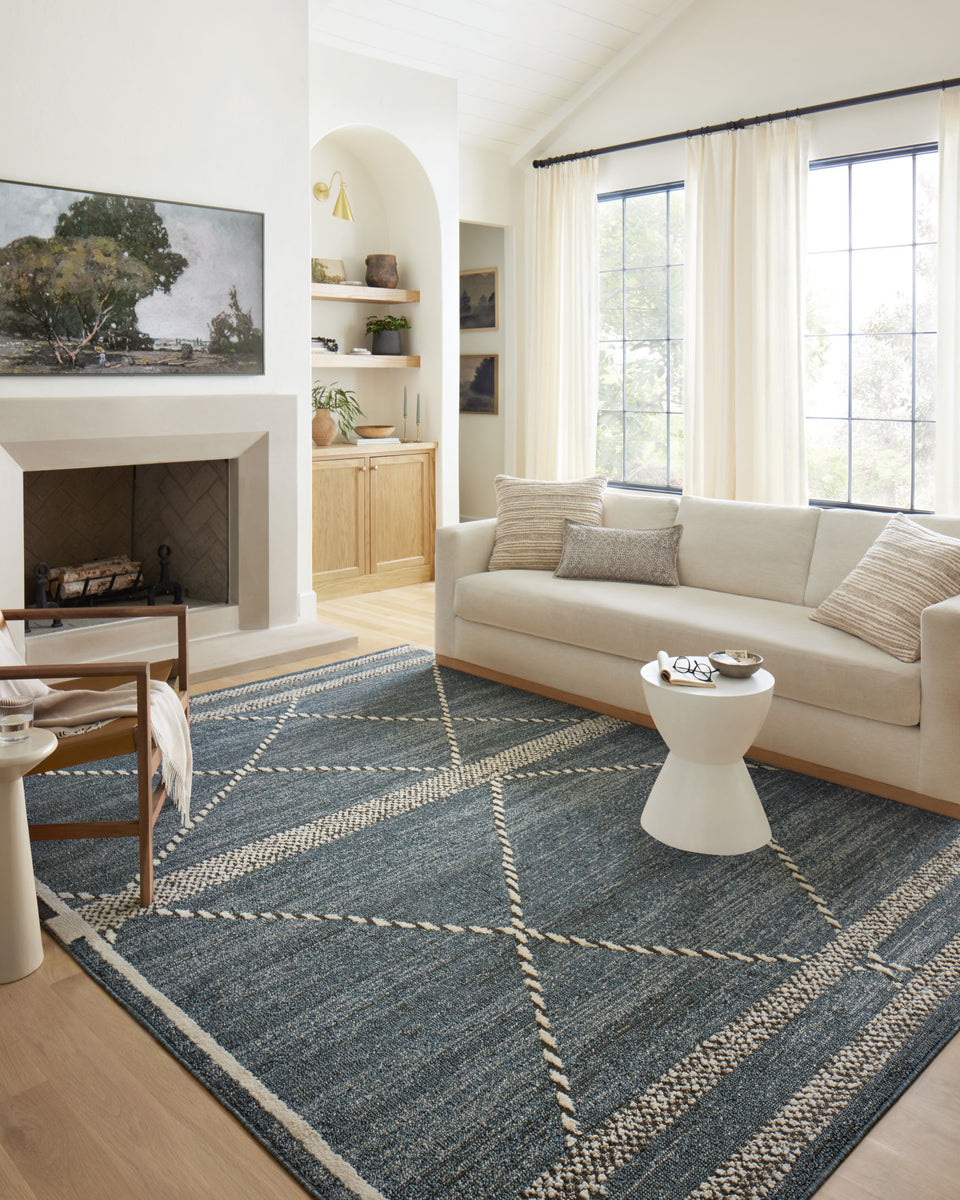 FAB-01 DENIM / CHARCOAL | Loloi Rugs