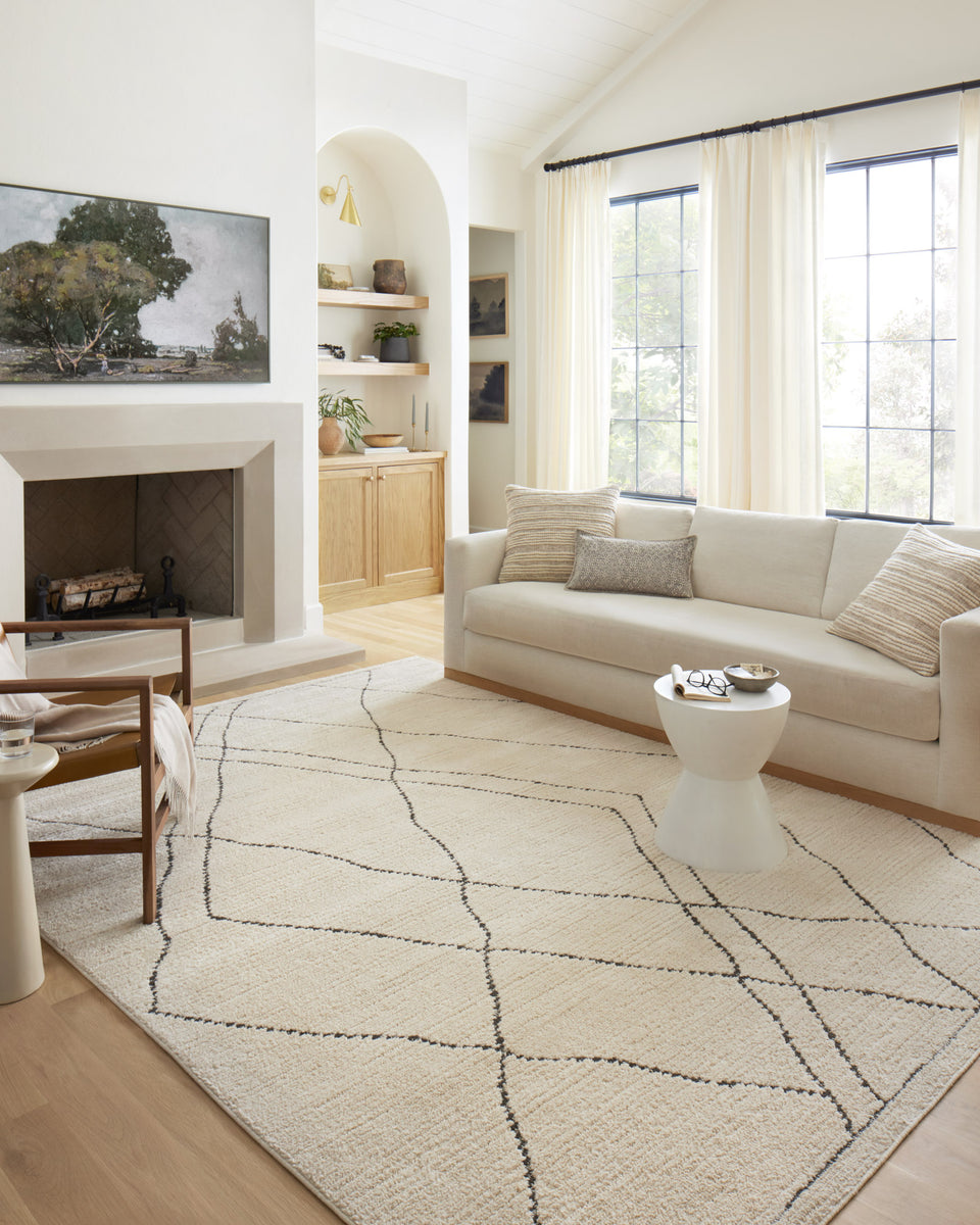 FAB-02 IVORY / CHARCOAL | Loloi Rugs