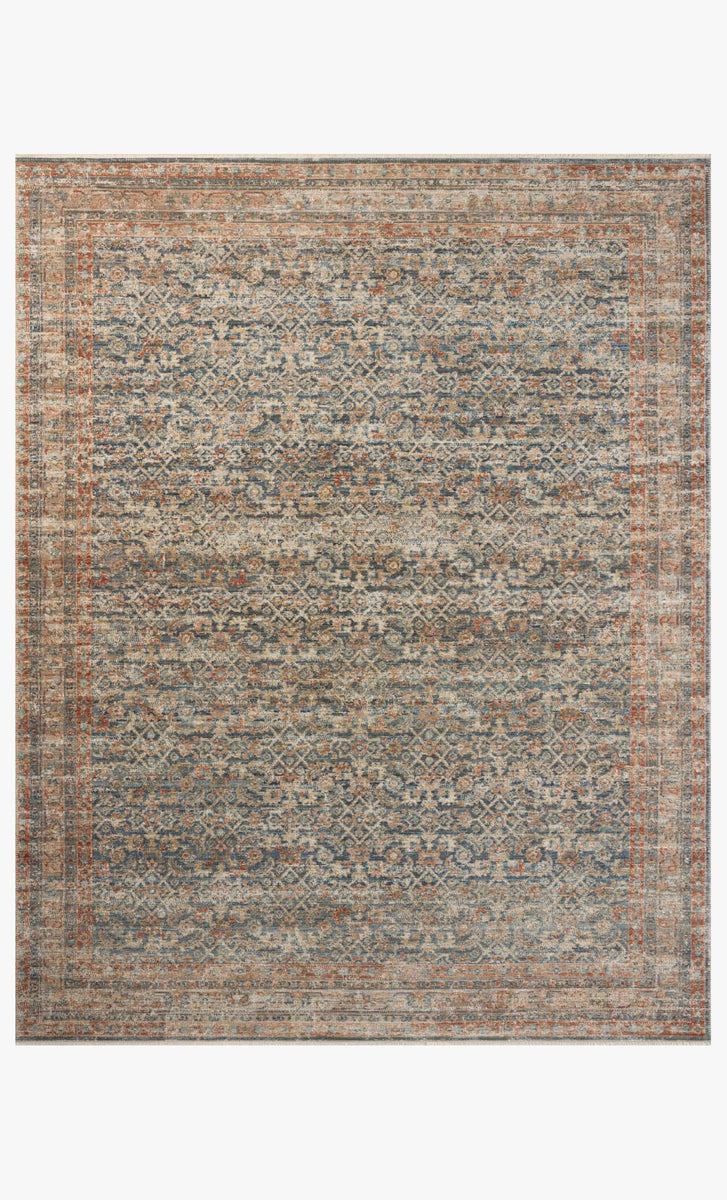 HER-12 BLUE / RUST | Loloi Rugs