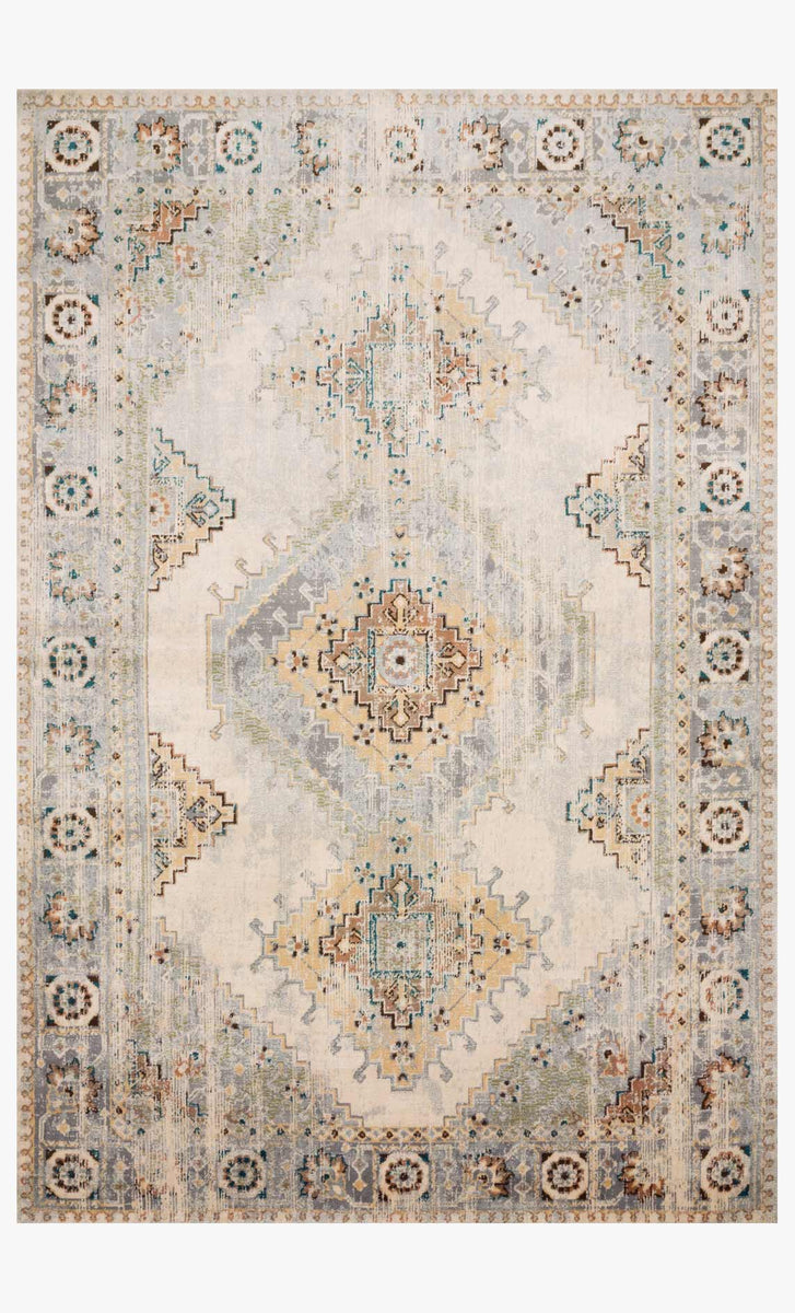 ISA-01 OATMEAL / SILVER | Loloi Rugs