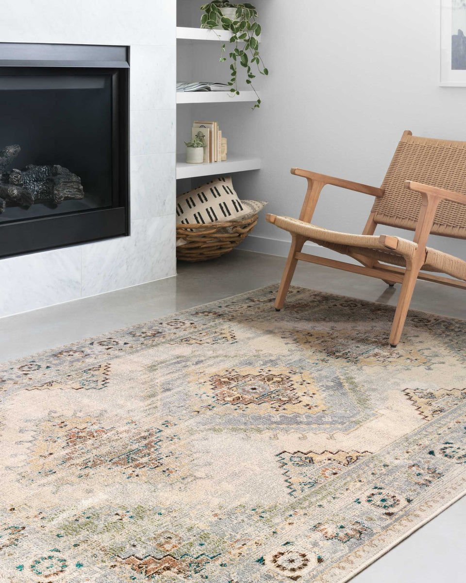 ISA-01 OATMEAL / SILVER | Loloi Rugs