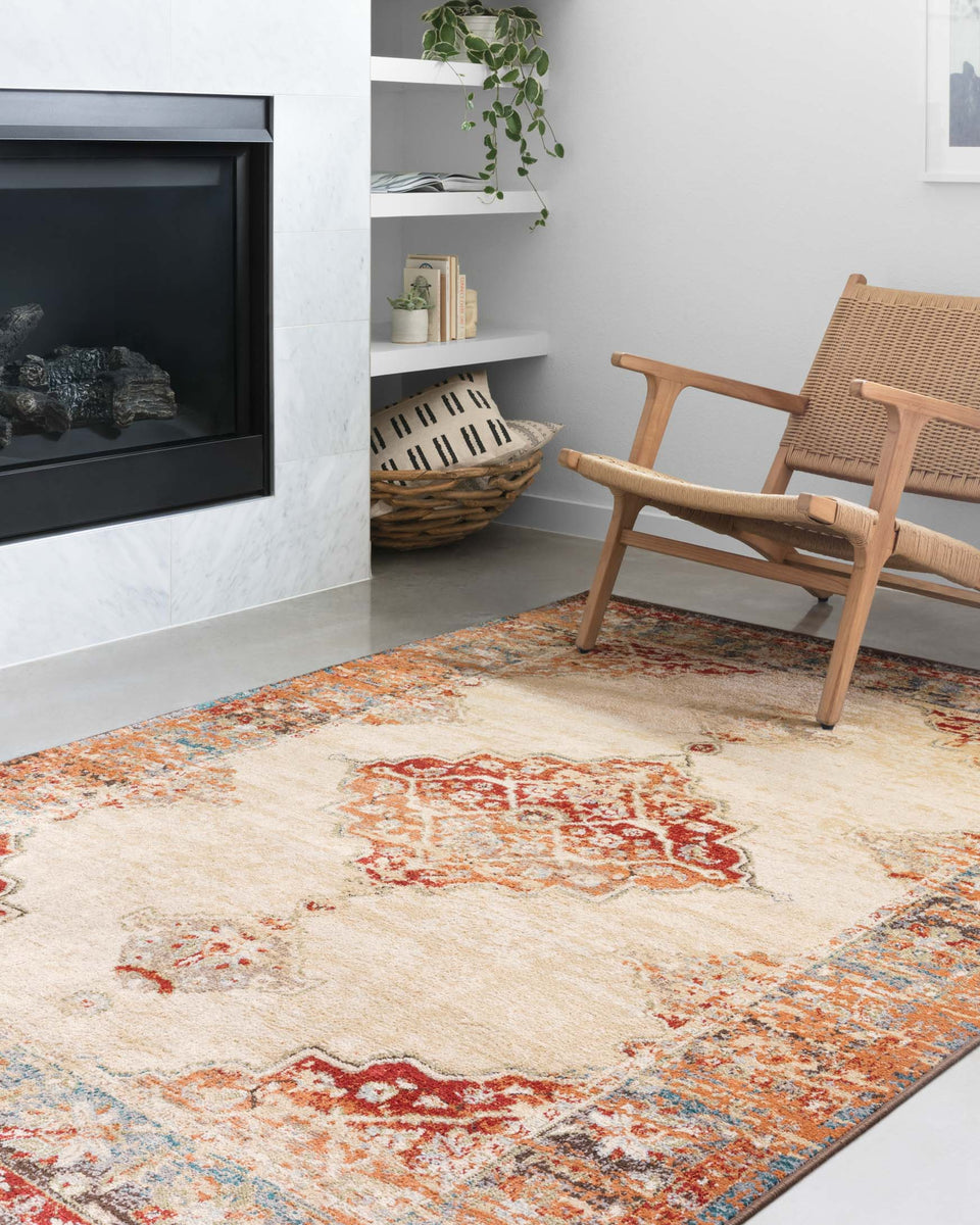 ISA-04 ANT. IVORY / SUNSET | Loloi Rugs
