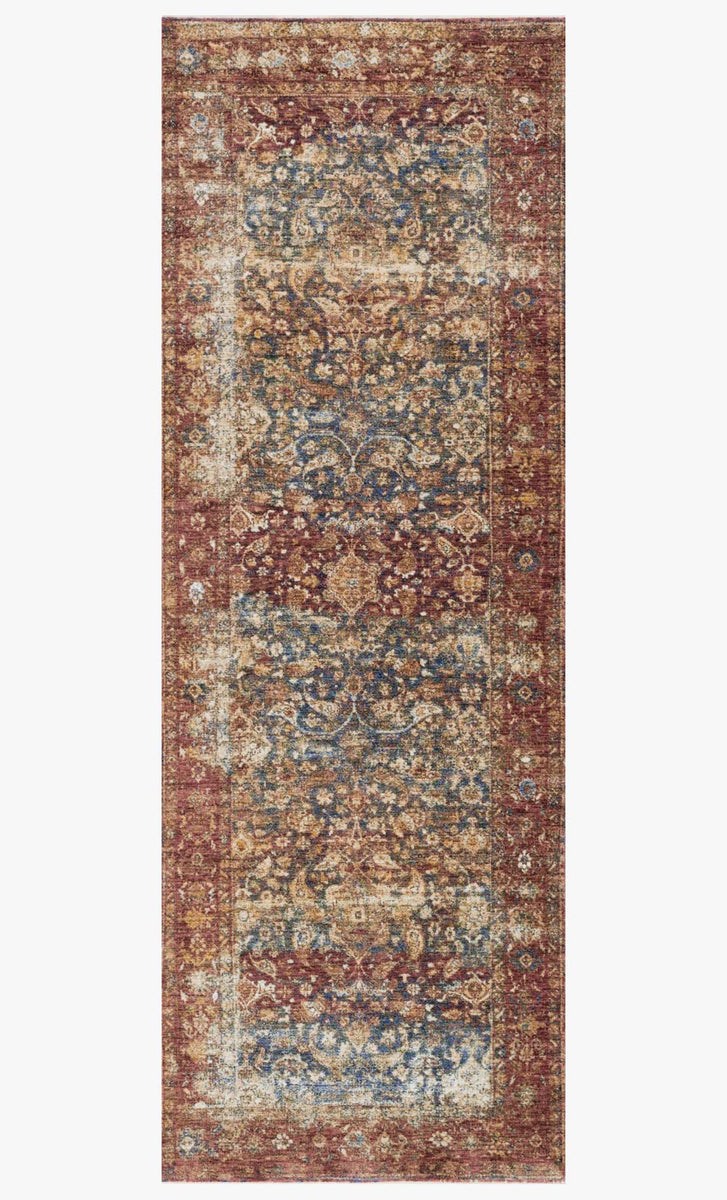 KEN-05 MH DENIM / BRICK | Loloi Rugs