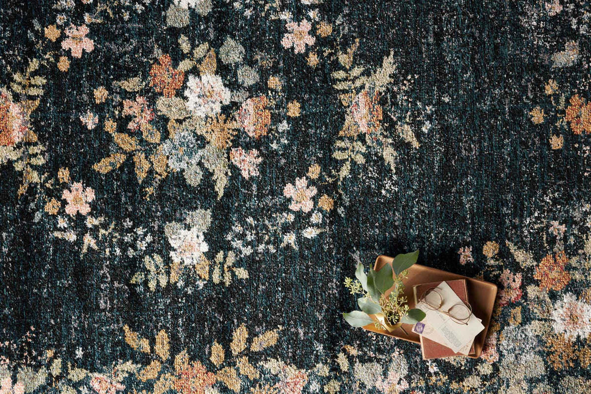 LAU-01 RP STRAWBERRY FIELDS NAVY | Loloi Rugs