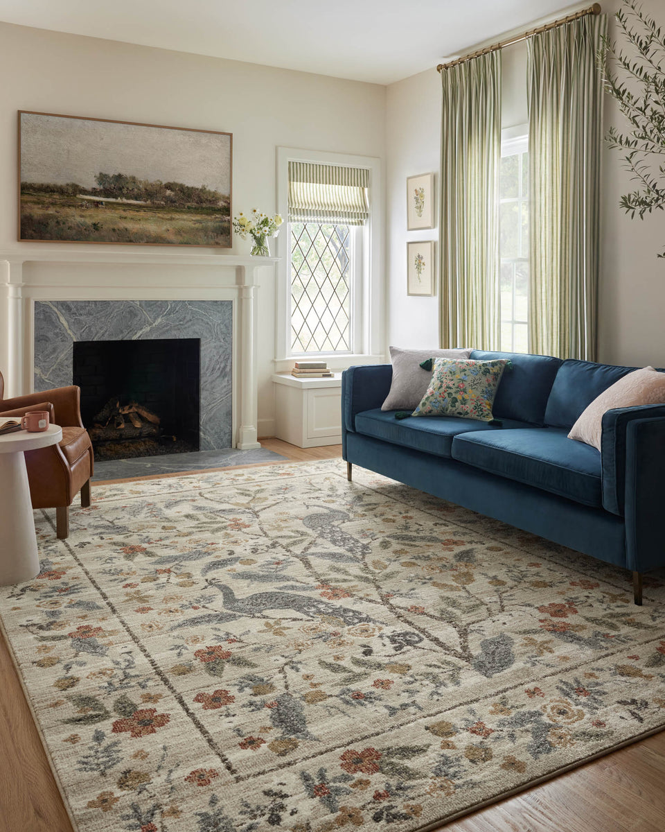 LAU-05 RP PEACOCK GARDEN CREAM | Loloi Rugs