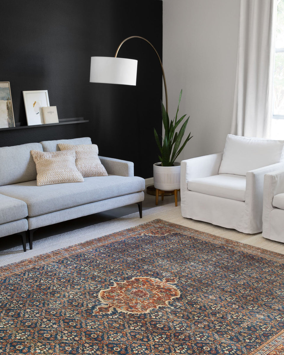 ライラエル　SP LAY-09 COBALT BLUE / SPICE | Loloi Rugs