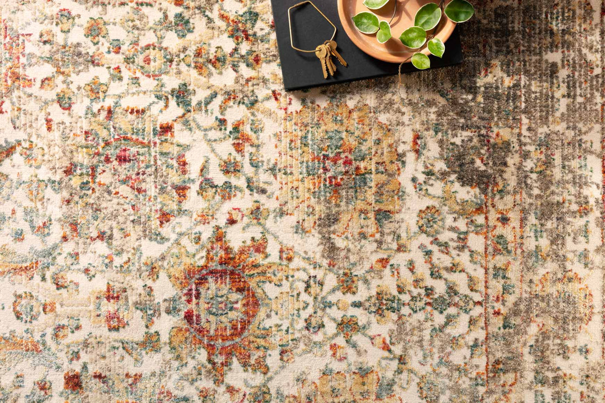LIN-05 MH MULTI / TAUPE | Loloi Rugs