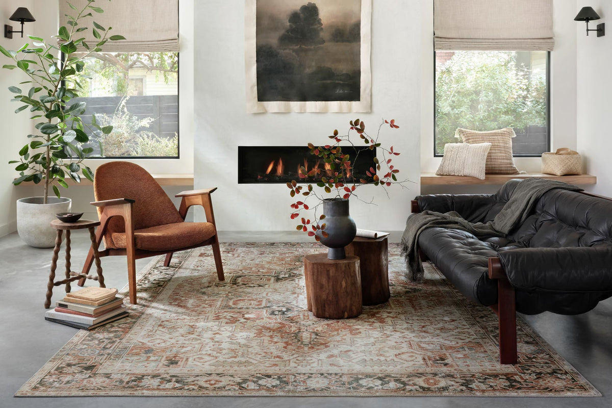 LEA-03 MH RUST / CHARCOAL | Loloi Rugs