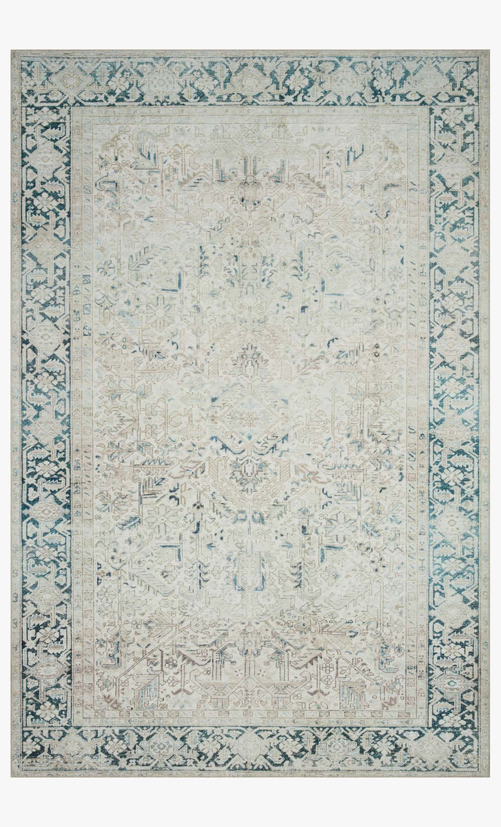 LEA-06 MH NATURAL / DENIM | Loloi Rugs