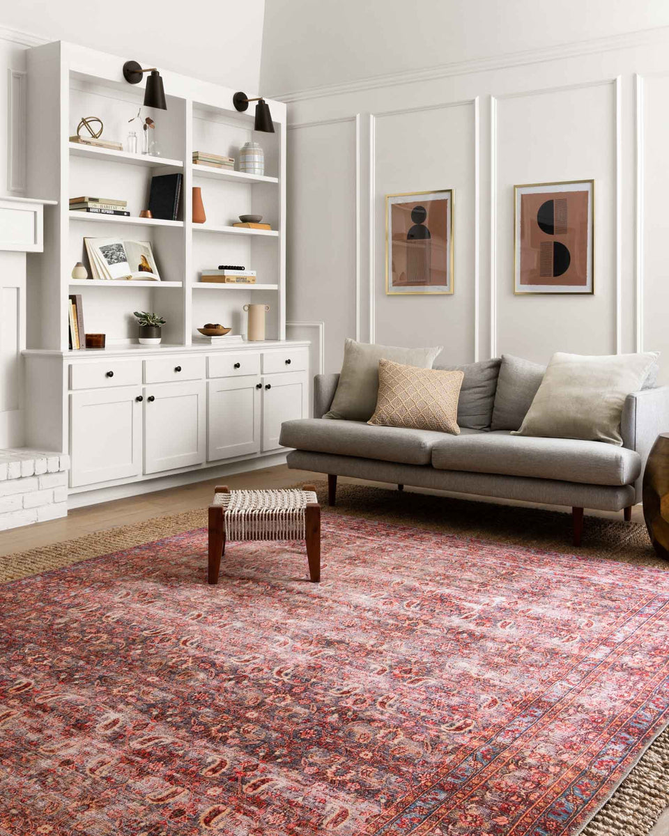 ルーカス　レア　ポラロイド LQ-05 EGGPLANT / CRIMSON | Loloi Rugs