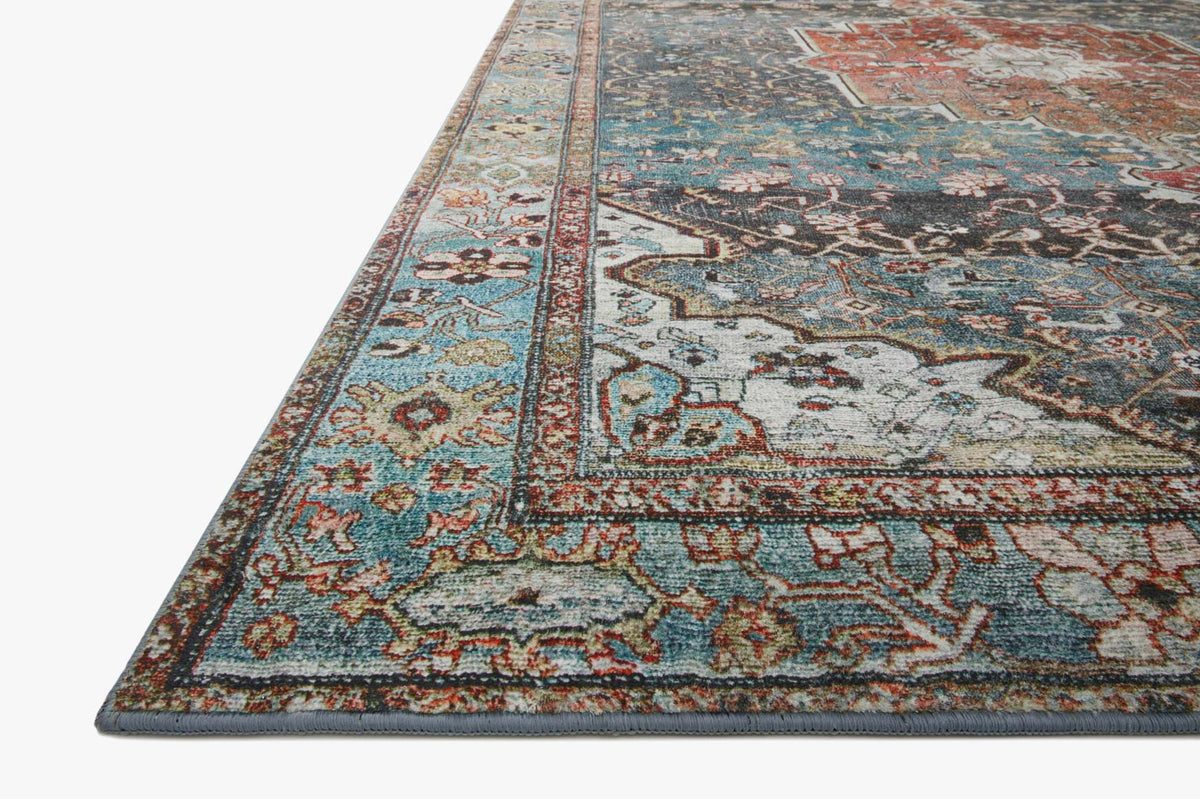 MAT-05 OCEAN / BRICK | Loloi Rugs