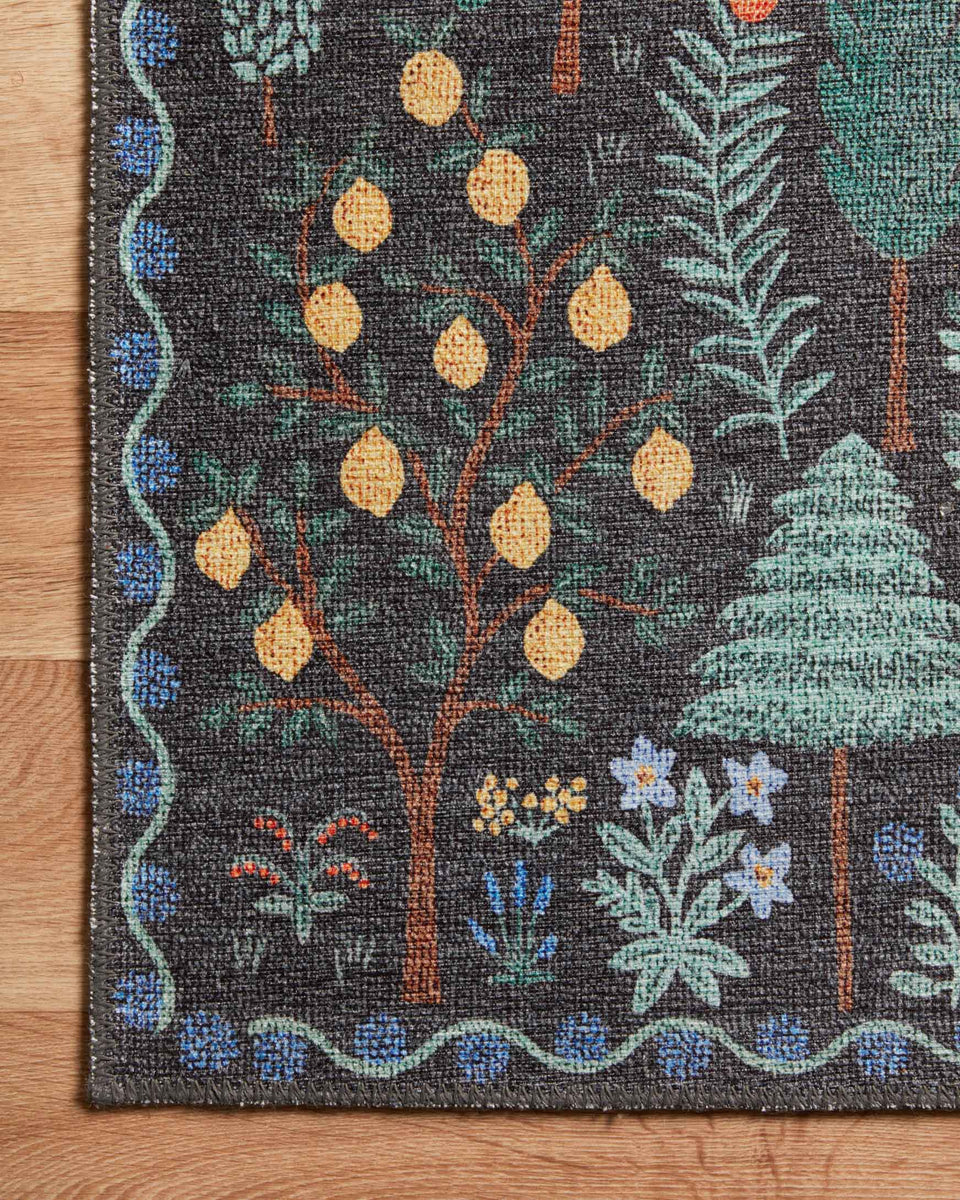 MEN-02 Menagerie Forest BLACK | Loloi Rugs