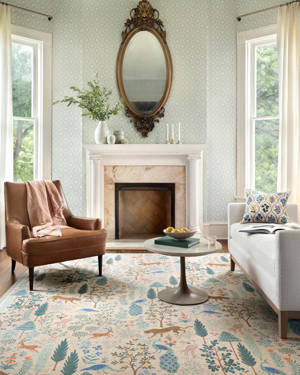 BEIGE, ベイジ RIVOLI リヴォリ ブルゾン ドルマンスリーブ MEN-02 Menagerie Forest CREAM | Loloi Rugs