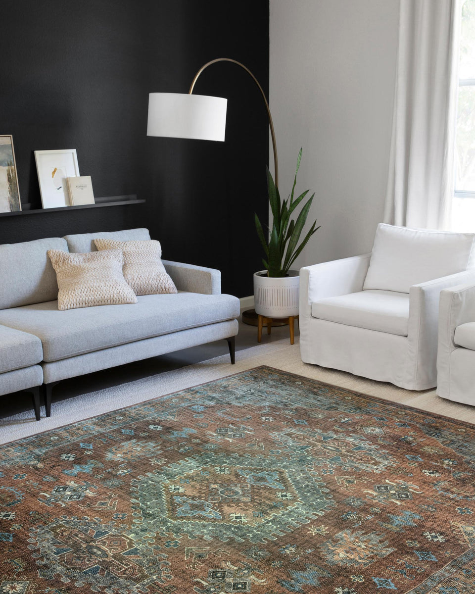 SKY-07 TERRACOTTA / SKY | Loloi Rugs