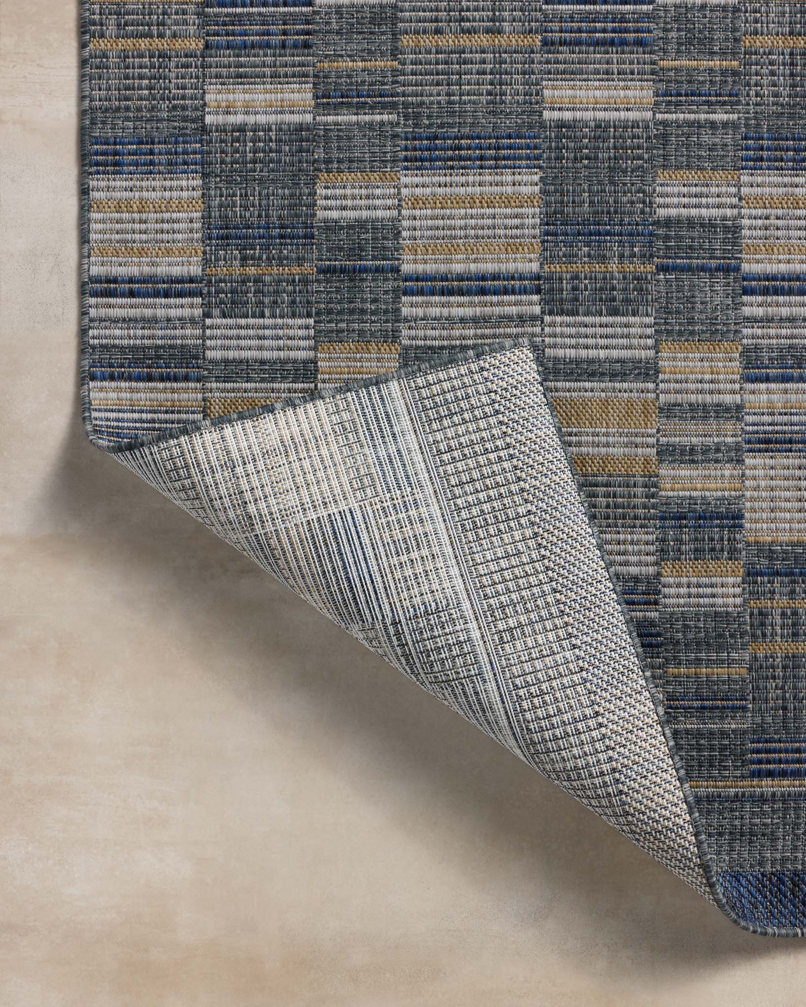 BIR-04 DENIM / GOLD & Loloi Rugs