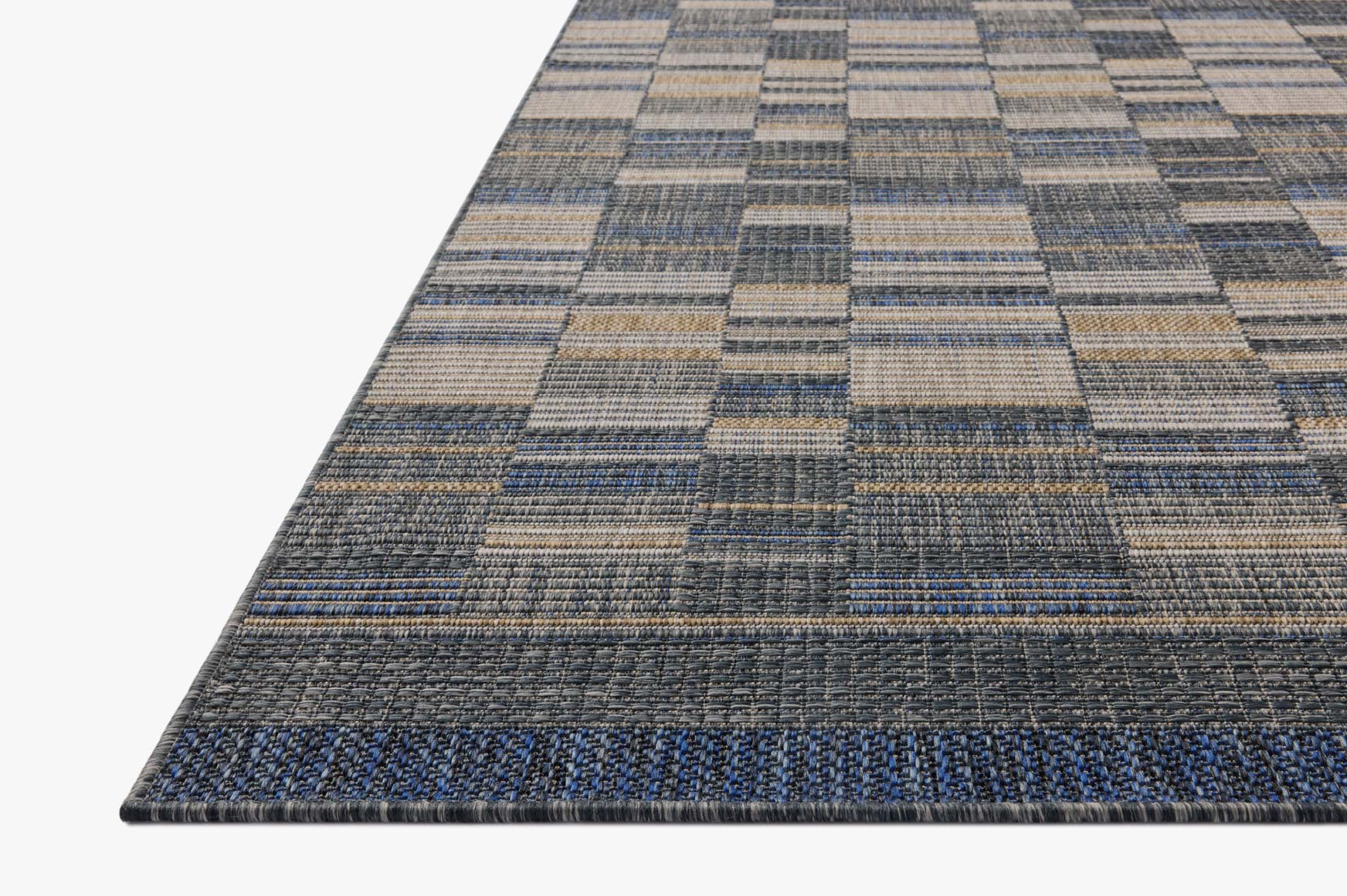 BIR-04 DENIM / GOLD & Loloi Rugs