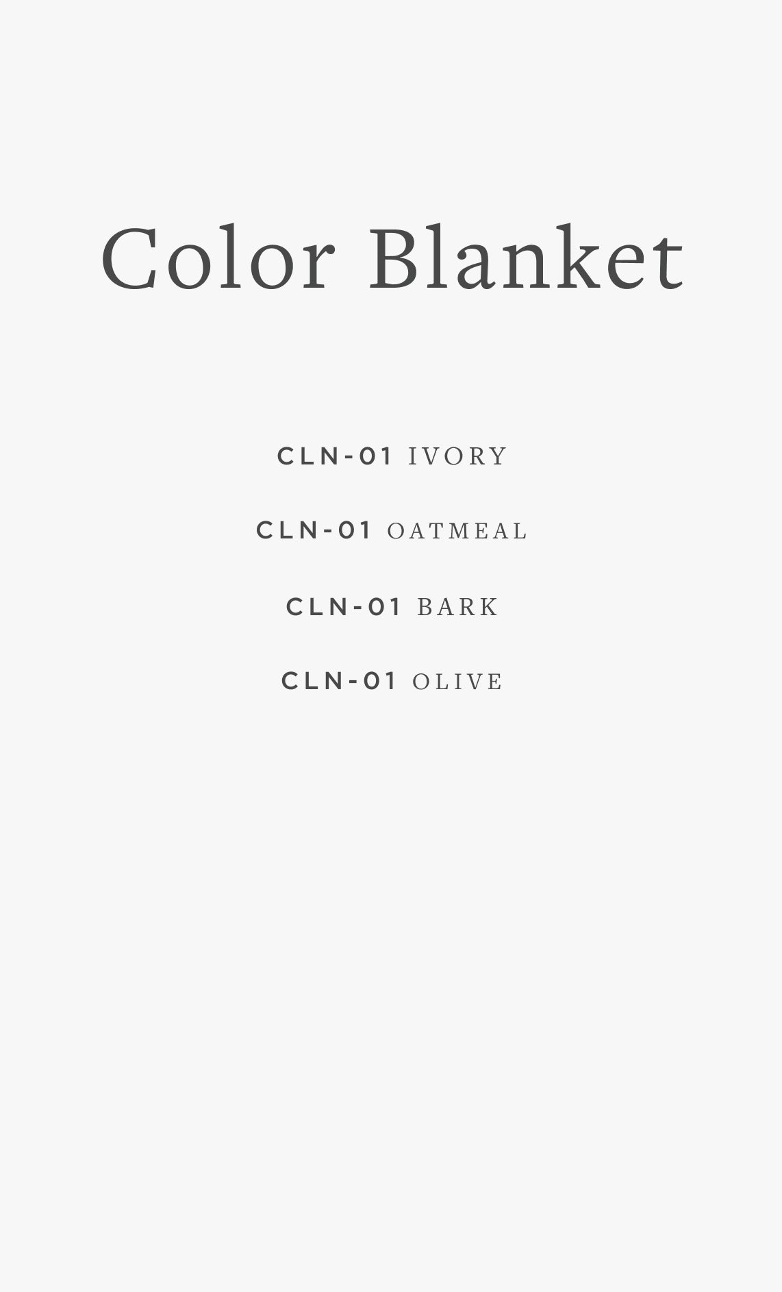 CLN-01 COLOR BLANKET