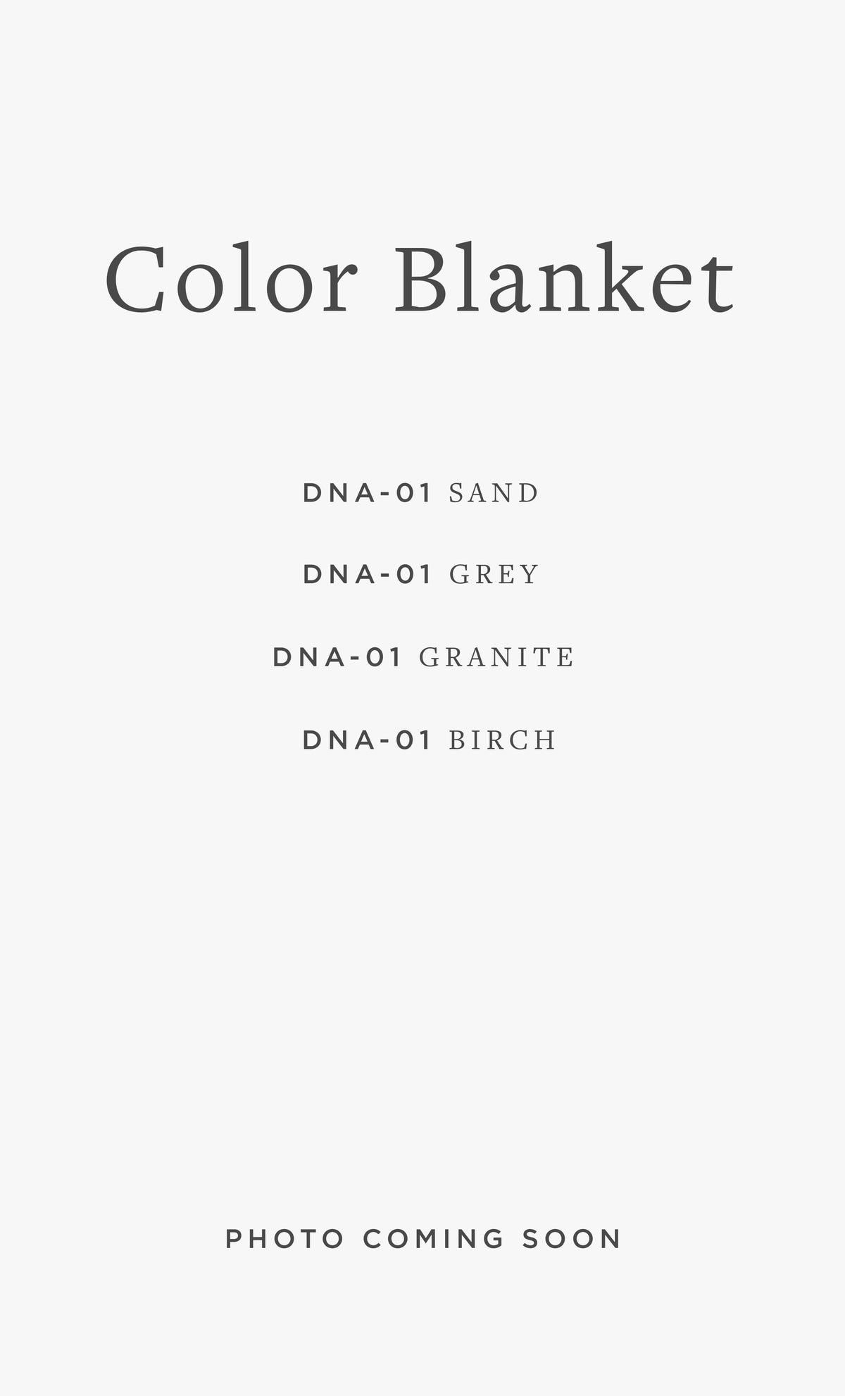 DNA-01 BR COLOR BLANKET
