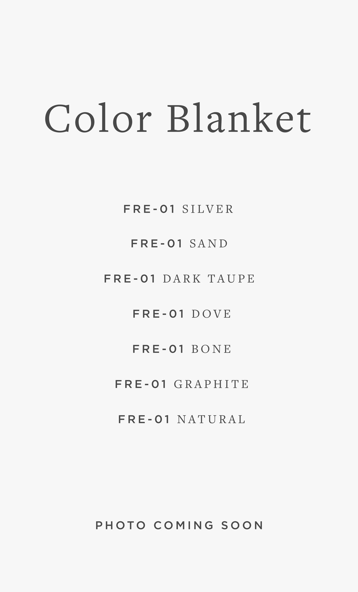 FRE-01 BR COLOR BLANKET