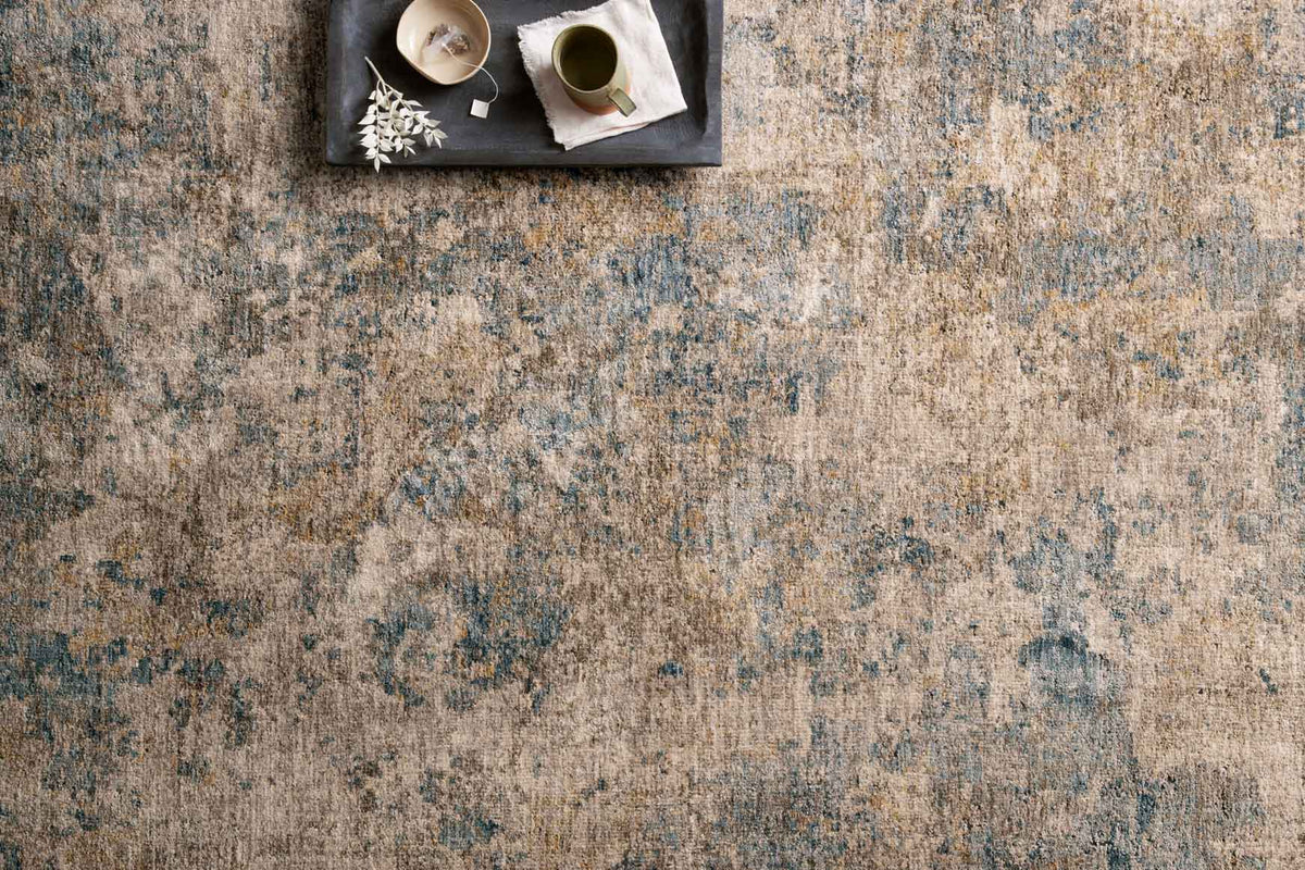 GAA-03 TAUPE / DENIM & Loloi Rugs
