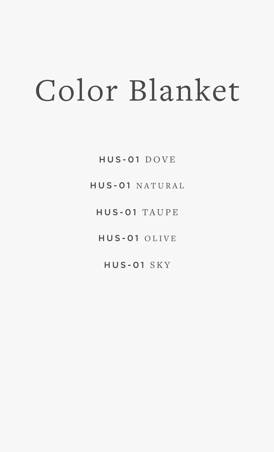 HUS-01 COLOR BLANKET