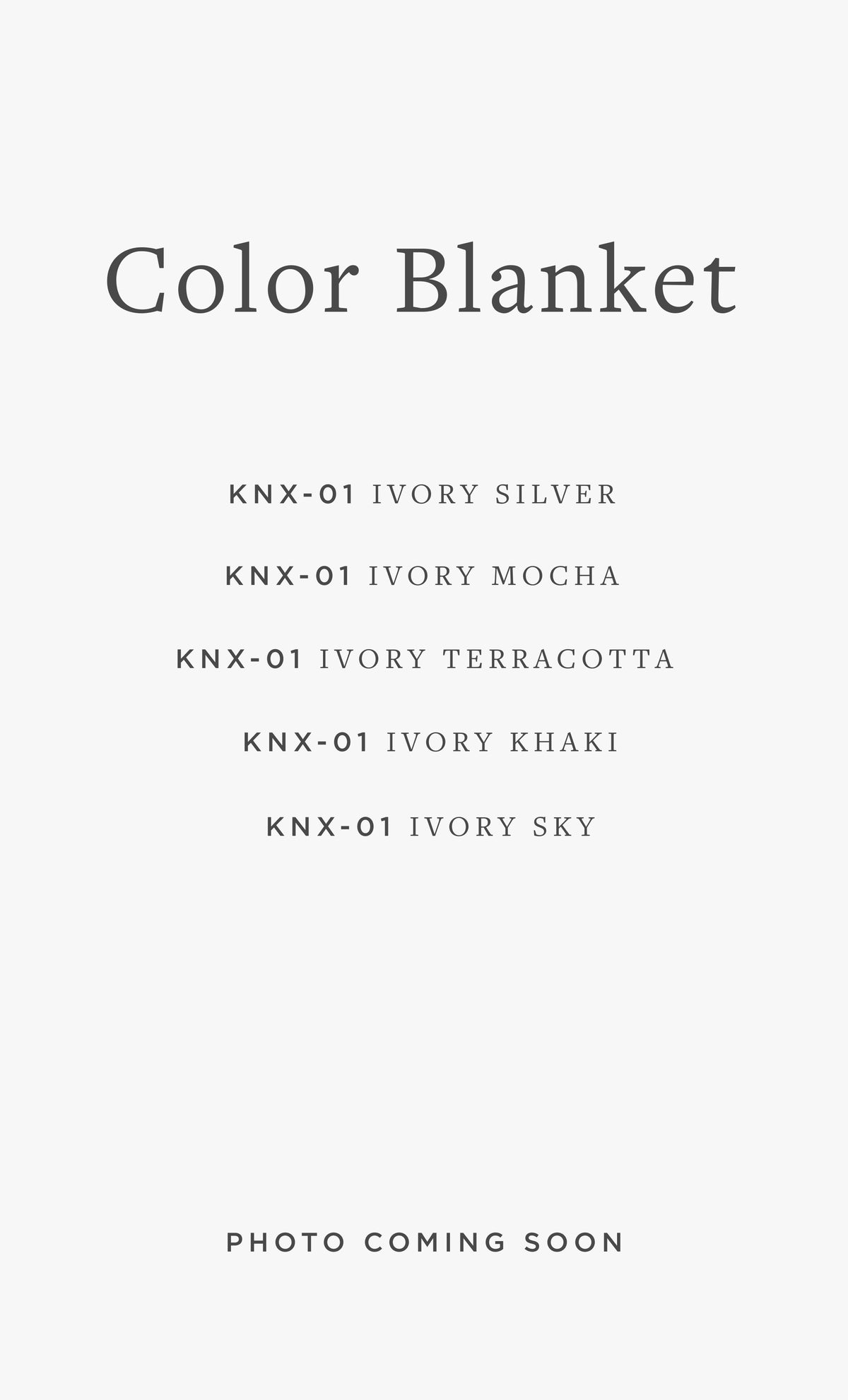 KNX-01 BR COLOR BLANKET