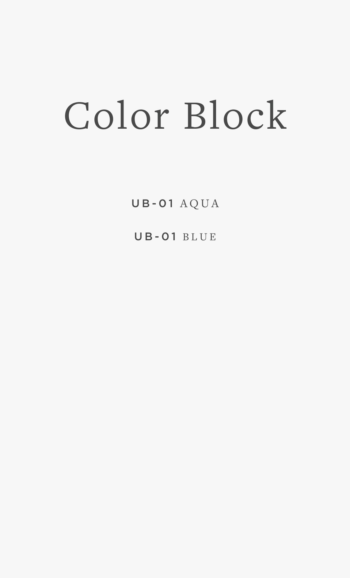 UB-01 COLOR BLOCK / 04