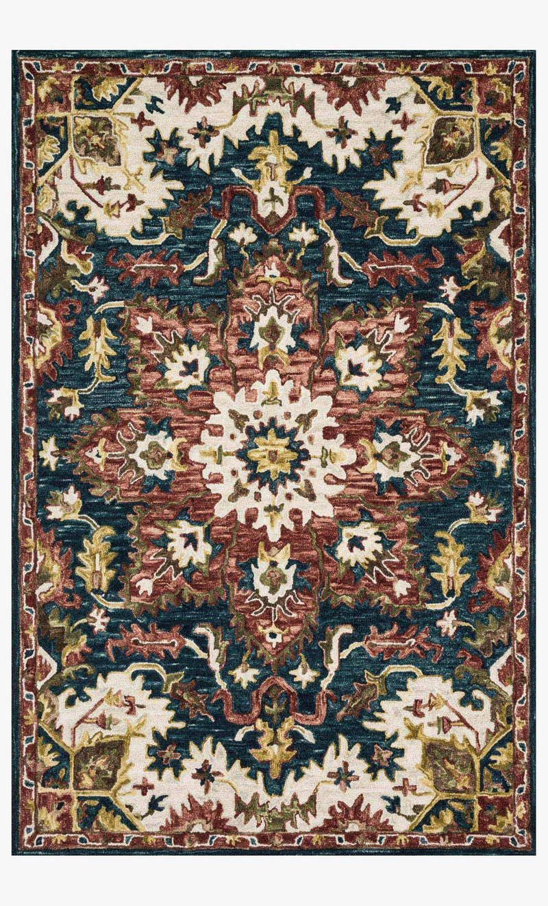 VK-13 TEAL / RASPBERRY | Loloi Rugs