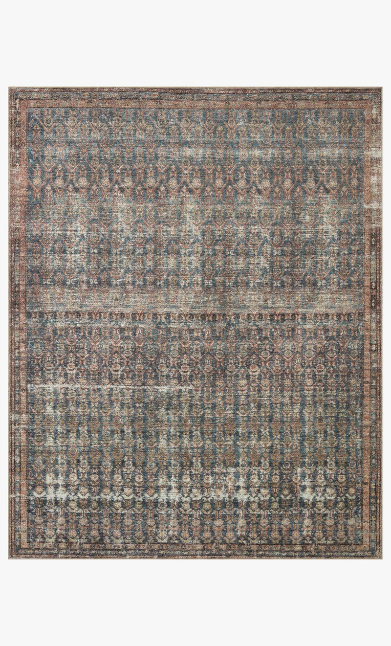 BIL-02 AL OCEAN / BRICK | Loloi Rugs