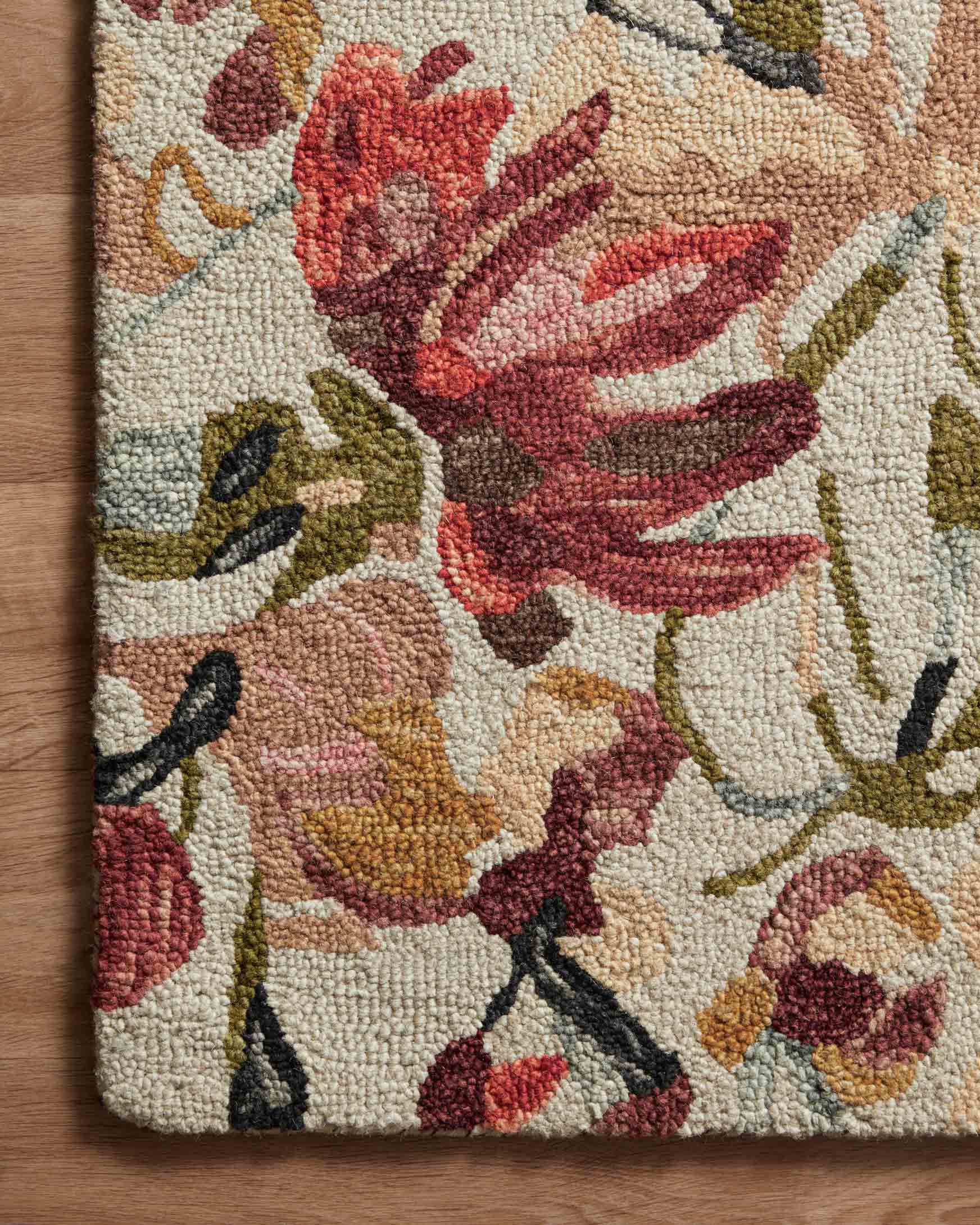 Raspberry Rugs BLM-01 IVORY / RASPBERRY & Loloi Rugs