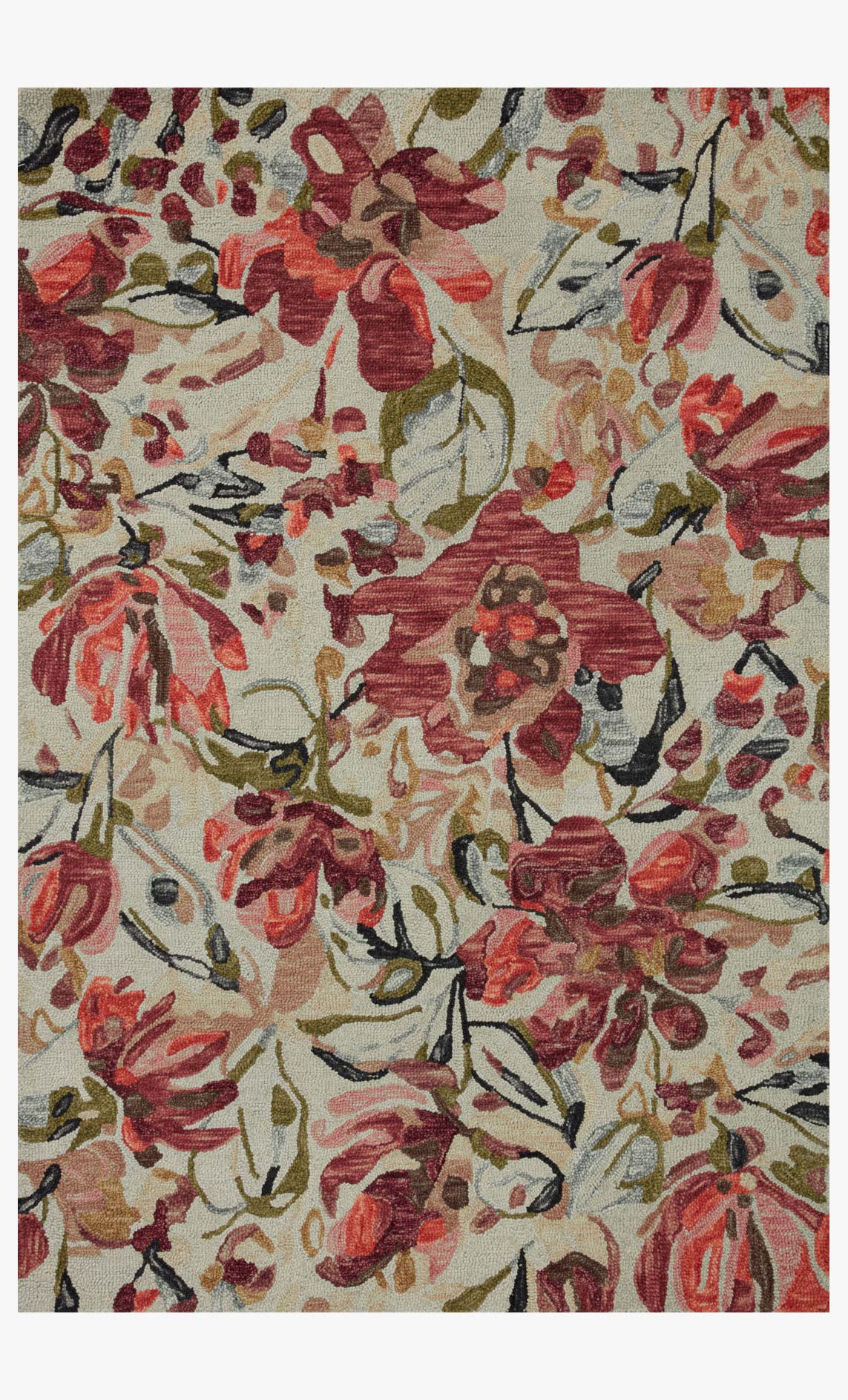Pink Raspberry Barragan Rug BLM-01 IVORY / RASPBERRY & Loloi Rugs