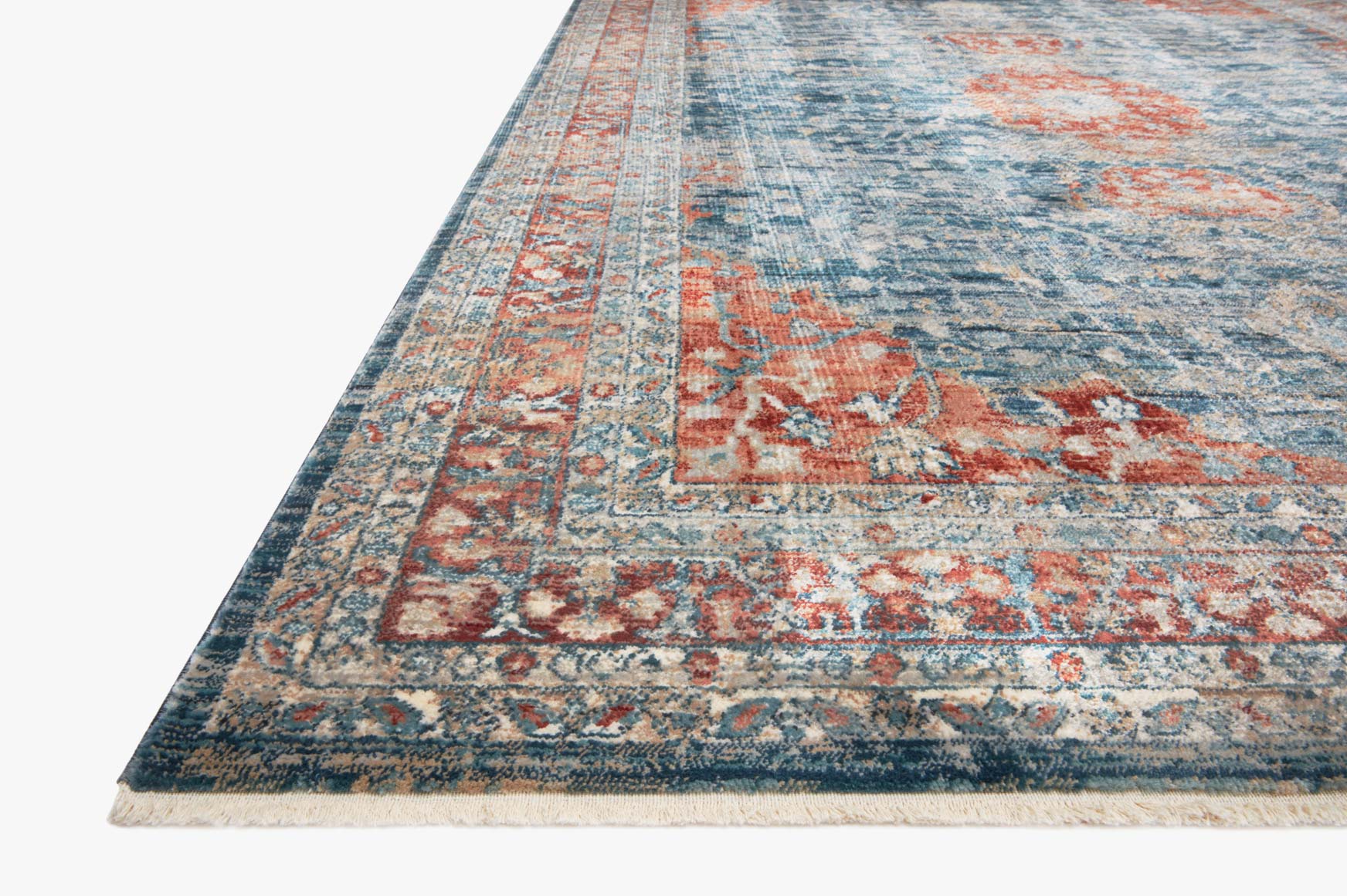 ELI01 MH CORAL / BLUE & Loloi Rugs