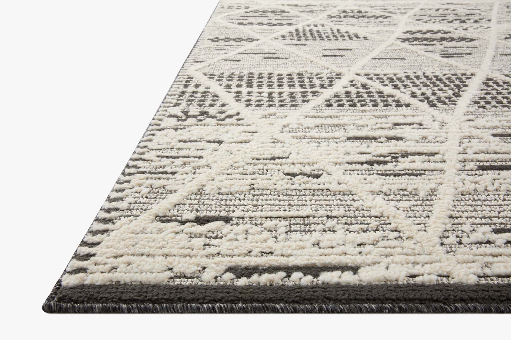 FAB-03 CHARCOAL / IVORY & Loloi Rugs