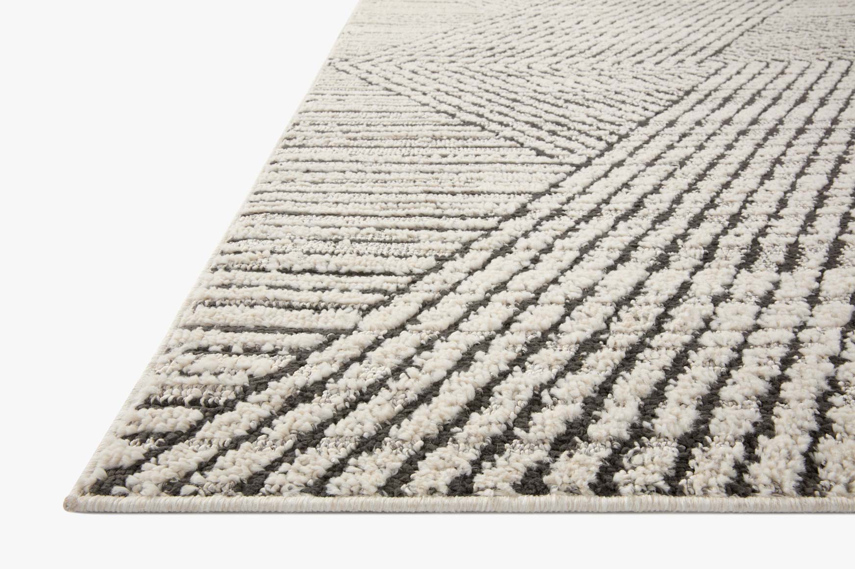 FAB-06 CHARCOAL / IVORY & Loloi Rugs